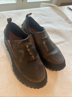 Merrell 8.5 mens leather slip ons